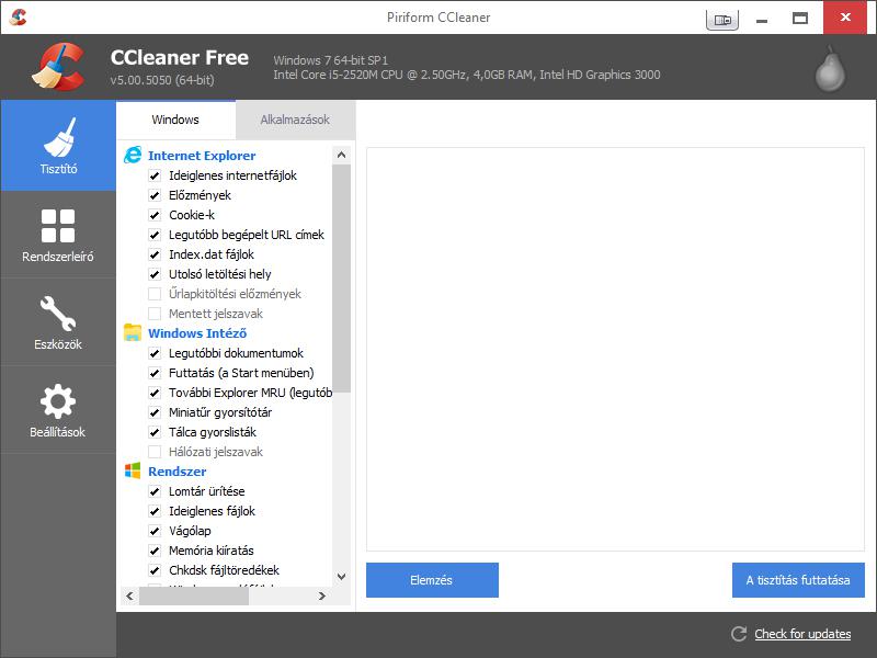 ccleaner magyar letöltés ingyen win7 pc